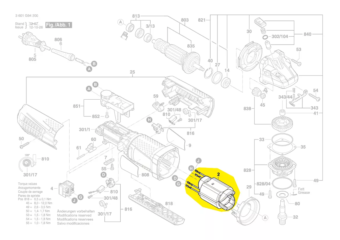 Stator réf. 1 607 000 F09 Bosch